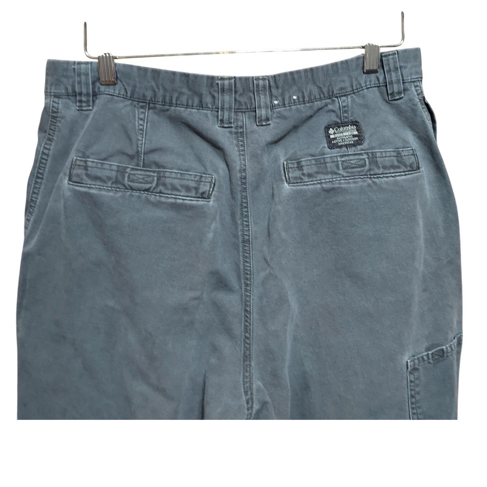 Columbia Mens Gray Canvas‎ Utility Pants 34x30 (34x28.5 Actual) AM8142 Straight
